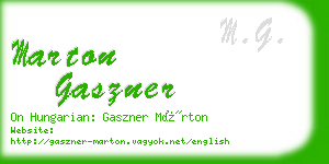 marton gaszner business card